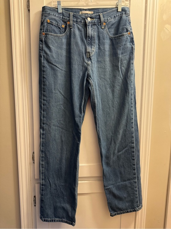 Levi's Denim - Levi’s Low Pro Straight Jeans Women’s 30 Medium Wash Blue Denim Relaxed Baggy